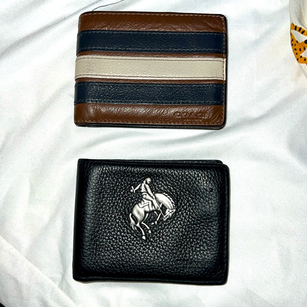 2 Coach Slim Billfold wallets